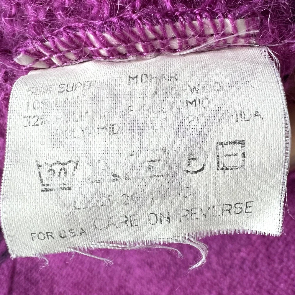 Marina Spadafora Cardigan Sweater Women Small Medium Pink Wool and Mohair Blend